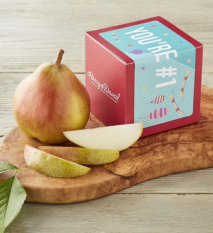 "You're #1" Single Pear Gift